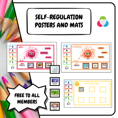 these self-regulation posters and mats give a visual emotional regulation tool