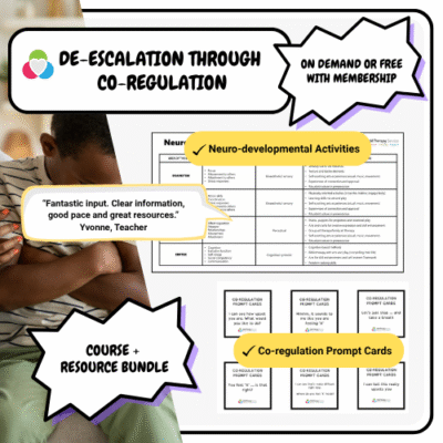 De-escalation strategies using co-regulation for emotionally dysregulated children