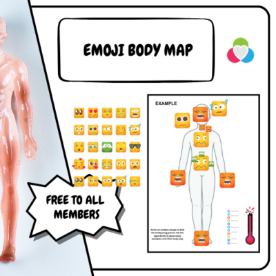 using emojis to represent emotions is a fun way to link to physical sensations in this resource pack
