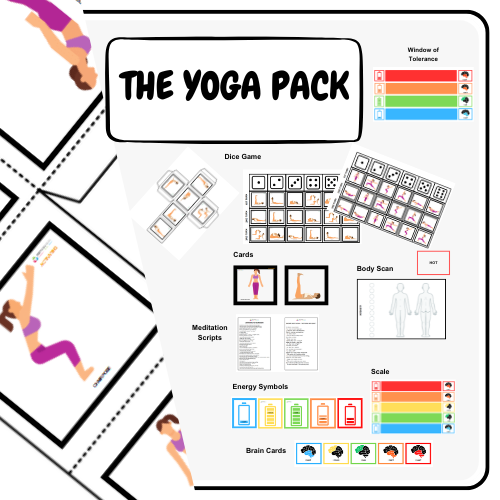 This yoga resource PDF includes everything you need to run calming movement sessions with children: links to guided videos, a fun dice game, printable pose visuals, and simple, clear instructions. Designed to support regulation, body awareness, and emotional balance in a trauma-informed way.