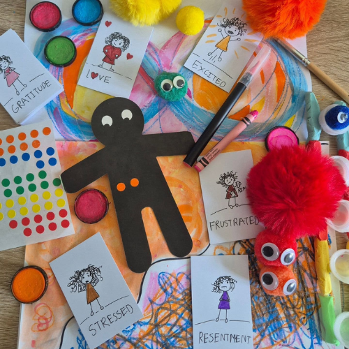 A child exploring creative arts