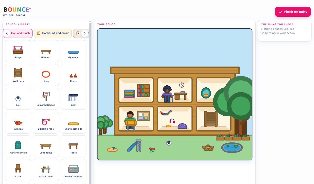 The KidZone My Ideal School tool