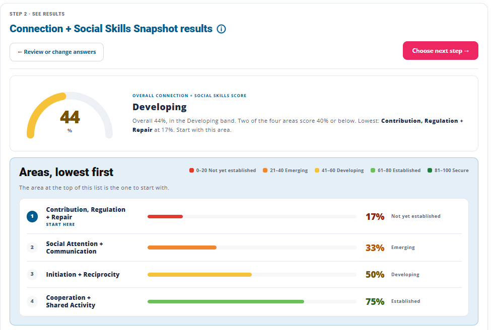 Social Skill Snapshot